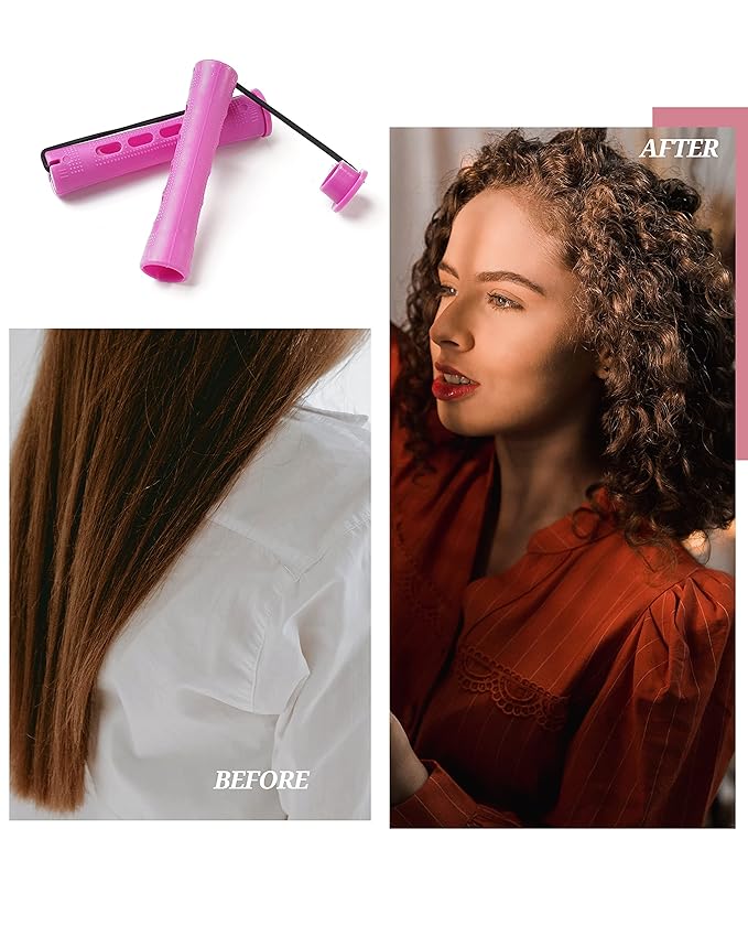 60pcs Perm Rods for Women's Natural Hair, 0.75inch - Hair Roller Curler Perm Rods for Long, Medium, Small Hair - Plastic Cold Rods, Hairdressing Styling Tool