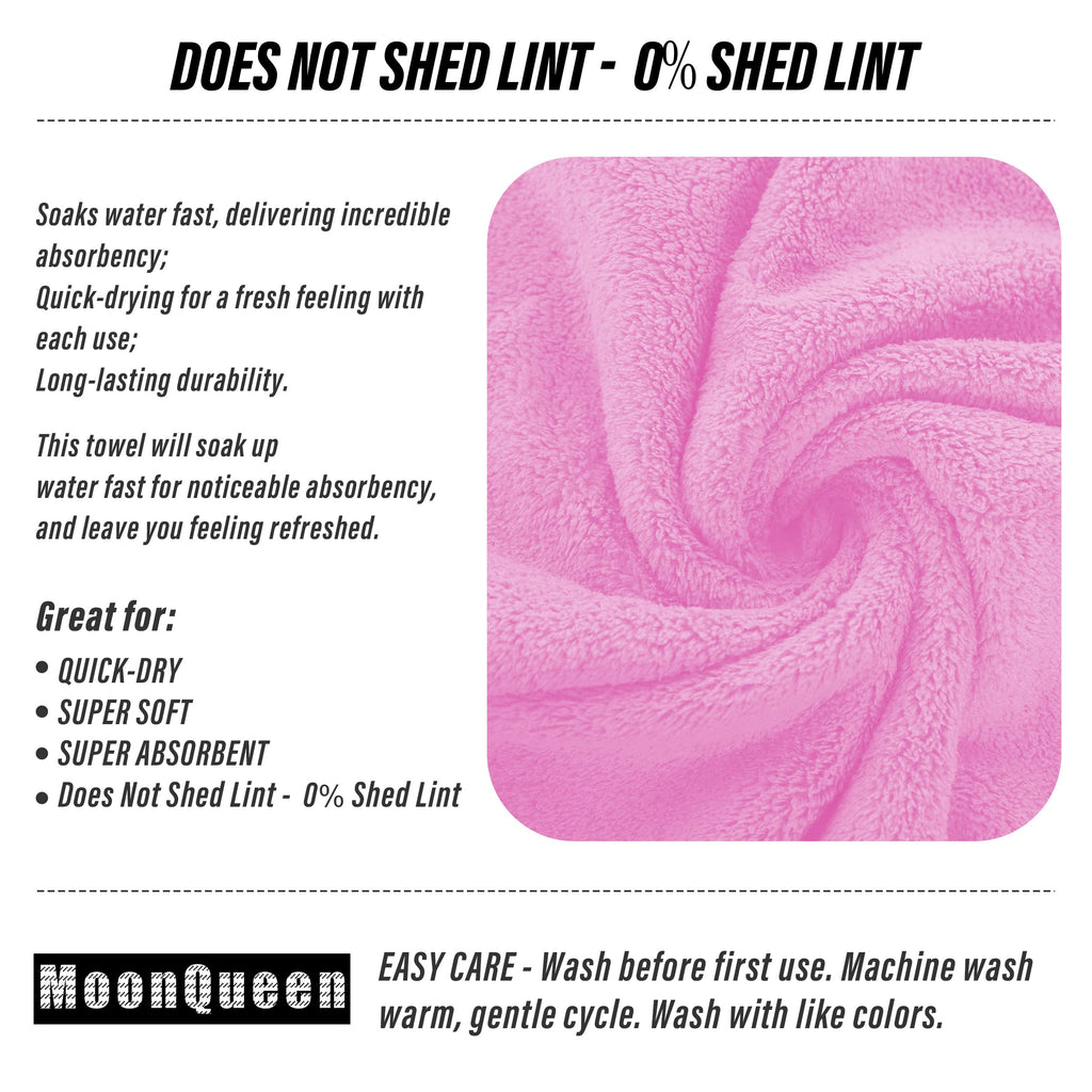 MOONQUEEN 6 Pack Premium Hand Towels - Quick Drying - Microfiber Coral Velvet Highly Absorbent Towels - Multipurpose Use as Hotel, Bathroom, Shower, Spa, Hand Towel 16 x 28 inches (Frozen Berry)