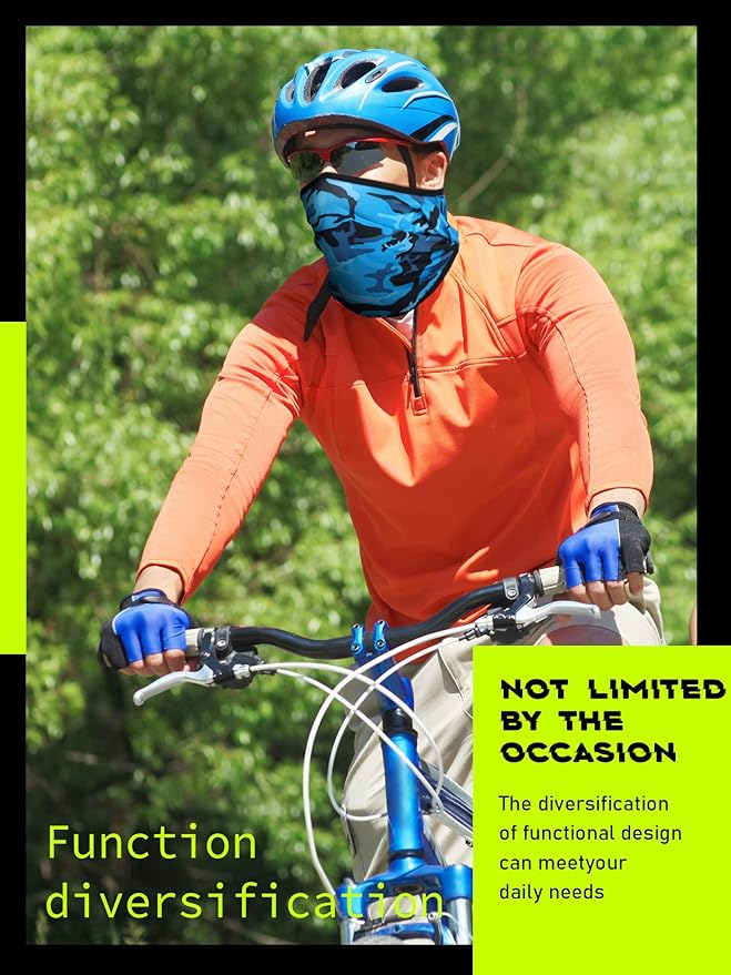 SATINIOR 6 Pcs Ski Mask Cover Balaclava Full Face Mask Summer Face Cover UV Windproof Balaclava for Men Women Outdoor Sports