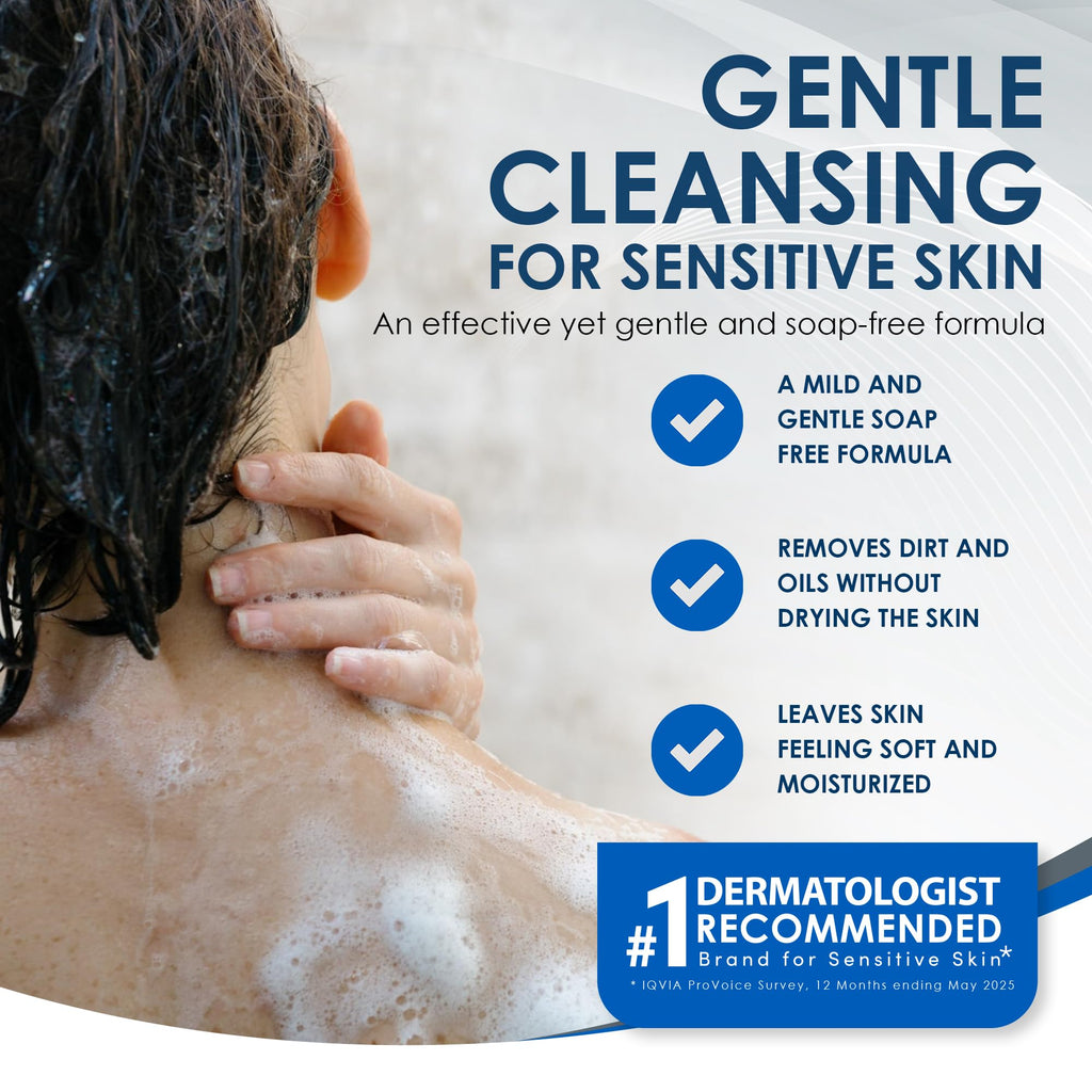 Vanicream Gentle Body Wash, Non-Drying, pH-Balanced Shower Gel, 12 Fl Oz