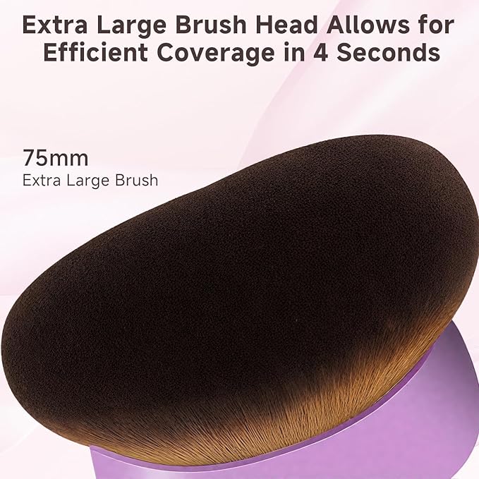 Blend & Blur Extra Large Body Makeup Brush for Self Tanner,Leg Makeup & Bronzer Self Tan Applicator, Powder, Foundation, Blusher, Bronzer，Massager for Face Gift box (Purple)
