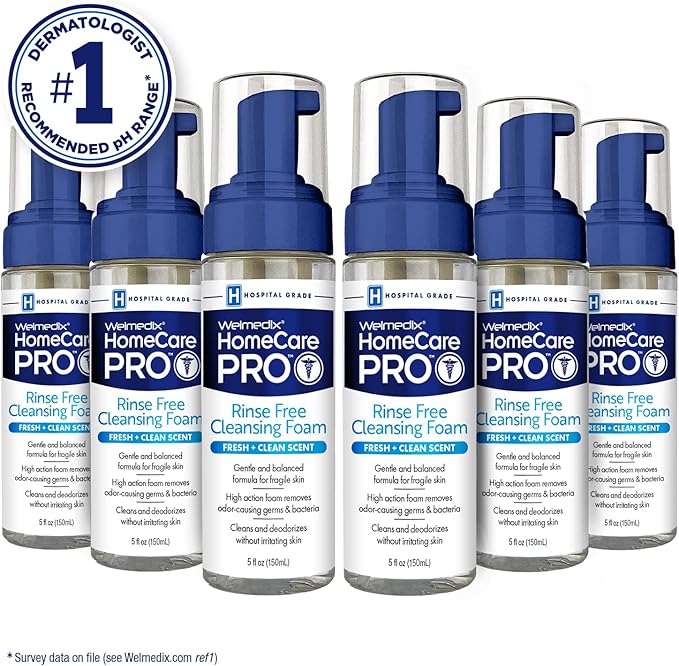 Welmedix No Rinse Cleansing Foam - Rinse Free & Waterless Body Wash