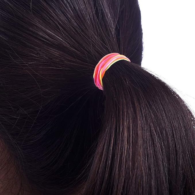 2000 Pack Mini Rubber Bands Elastic Hair Bands Soft Hair Ties with Box for Hair Braiding Hair Wedding Hairstyle(10 Colors)