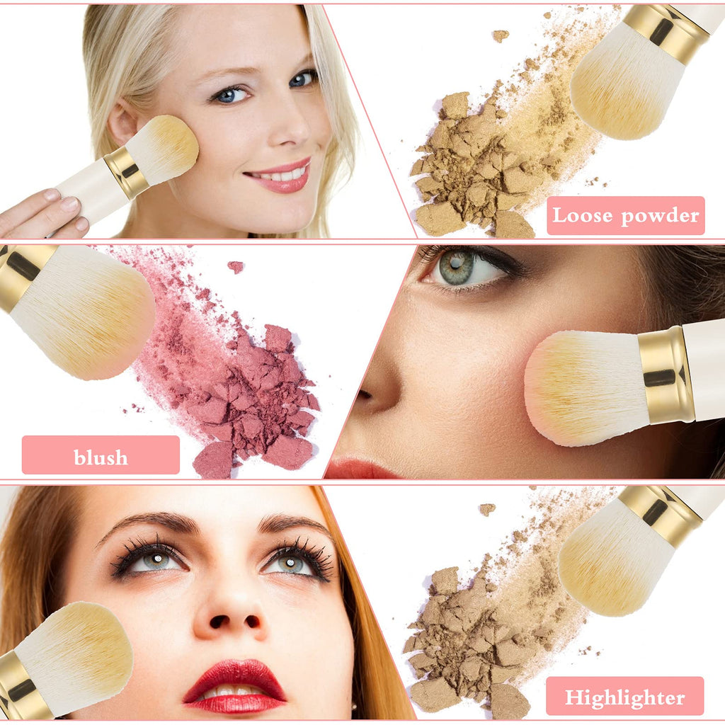 Retractable Kabuki Makeup Brush, Travel Face Blush Brush