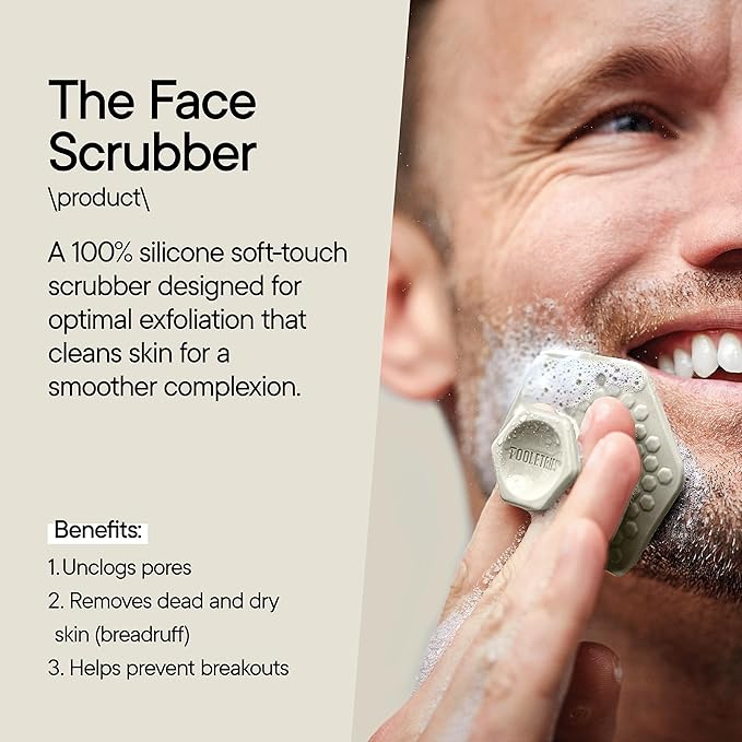 TOOLETRIES Silicone Face Scrubber, Facial Cleansing Brush - Sand