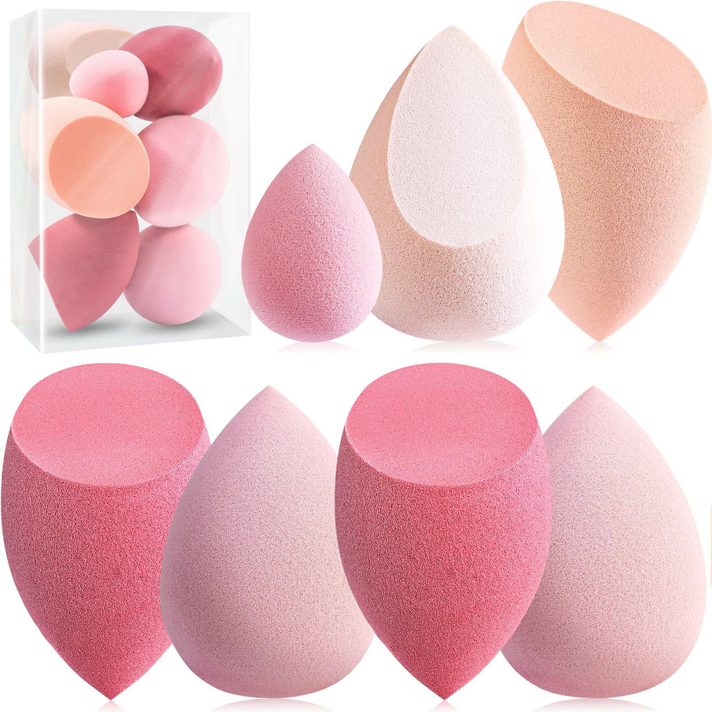 Foonbe Makeup Sponge Set, 7 Pcs Multi Colored Blender Sponges