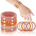 FORENEE Hair Ties No Damage(10PCS) - Ponytail Holders - Elastic Hair Ties for Thick Hair - Braided Hair Bands for Women Girls's Hair - Persimmon Orange
