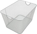 YBM HOME Kitchen Pantry Organizer Wire Basket for Shelves, Cabinets, Pantry, Countertop, Mesh Open Storage Bin Metal Basket for Organizing Food Supplies 14 x 10 x 9, Silver