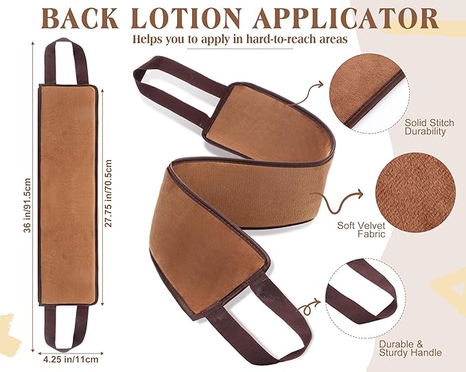 Reallnaive 5 Pcs Self Tanning Mitt Applicator Set with Self Tanner Mitt Exfoliating Glove Tanning Back Lotion Applicator Mini Glove Tanner Brush for Self Sunless Tanning Oil Lotion Mousse