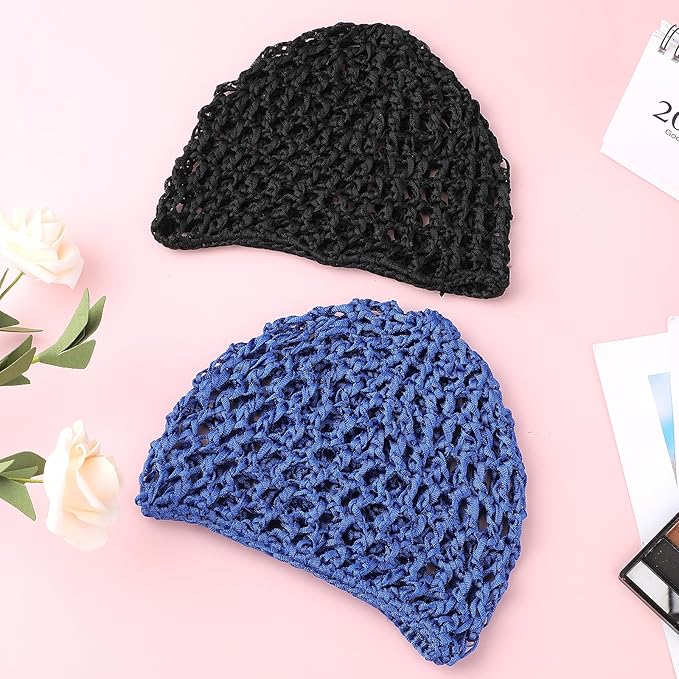 Wig Cap Thick Long Hair Caps Adjustable Net Mesh Braided Weaving Making Crochet Sew Weave Fishnet Grip Headband