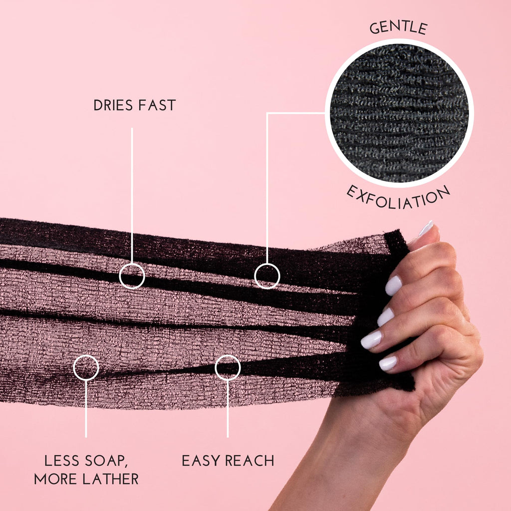 S&T INC. Back Scrubber for Shower, 3 Pack, 11.8" x 35.4", Assorted Colors