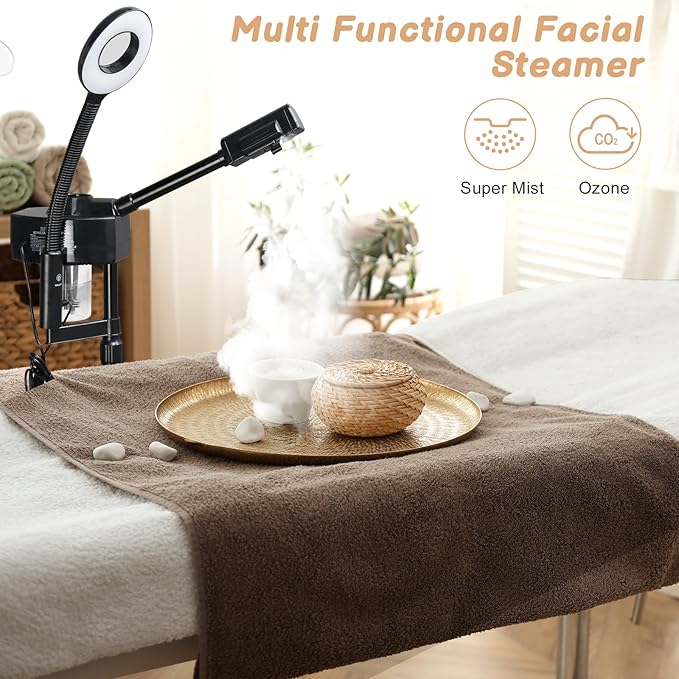 Winado 2 in 1 Professional Facial Steamer with 5X Lamp and Touch Screen
