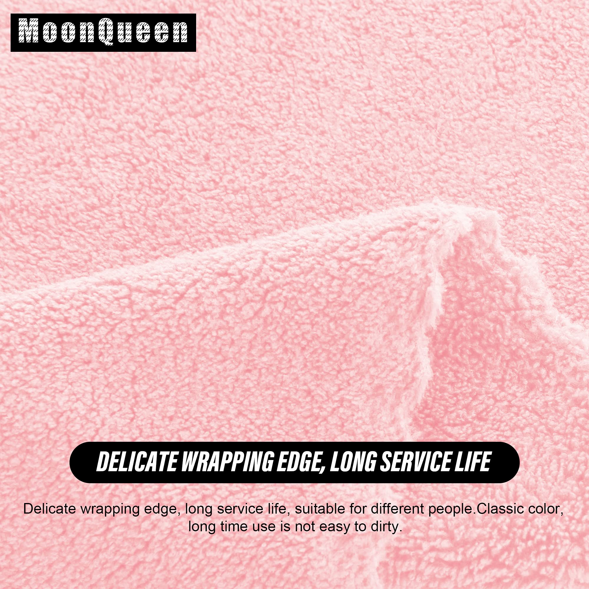 MOONQUEEN Ultra Soft Premium Washcloths Set - 12 x 12 inches - 72 Pack - Quick Drying - Highly Absorbent Coral Velvet Bathroom Wash Clothes (Pink)