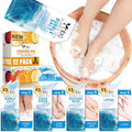 nbc BeautiLab Pedicure Kit Foot Soak Set: Bubble Salt, Sugar Scrub, Massage Mask, Massage Lotion in a Box, 4 Step Foot Spa Kit for Dry Feet, Calluses and Tired Feet(3 Set Pacific Waves)