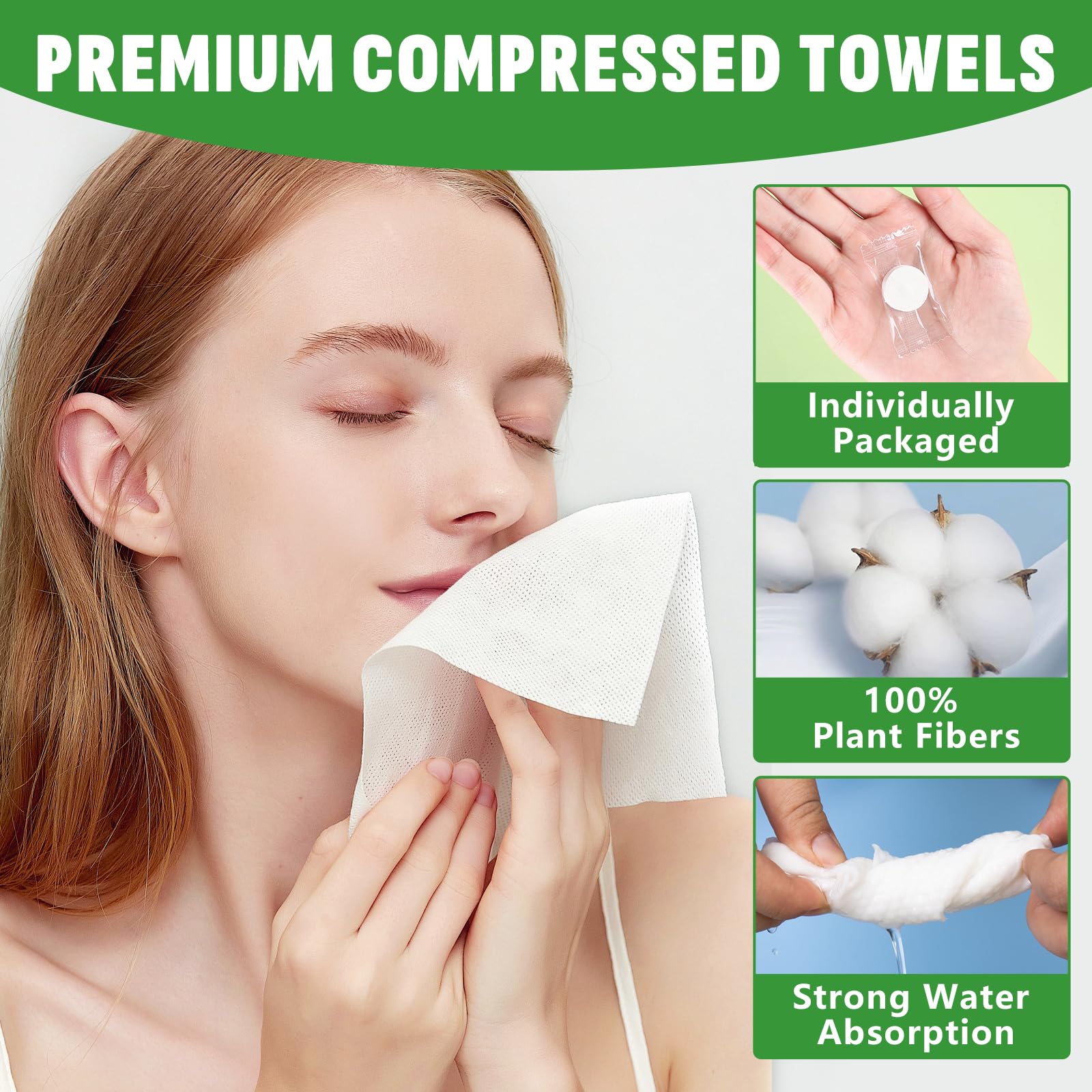 1000 PCS Compressed Towel, Mini Compressed Towel Tablets, Disposable Compressed Face Towels, Camping Towel, Portable Bulk Compressed Coin Tissues for Home, Travel, Outdoor Sports