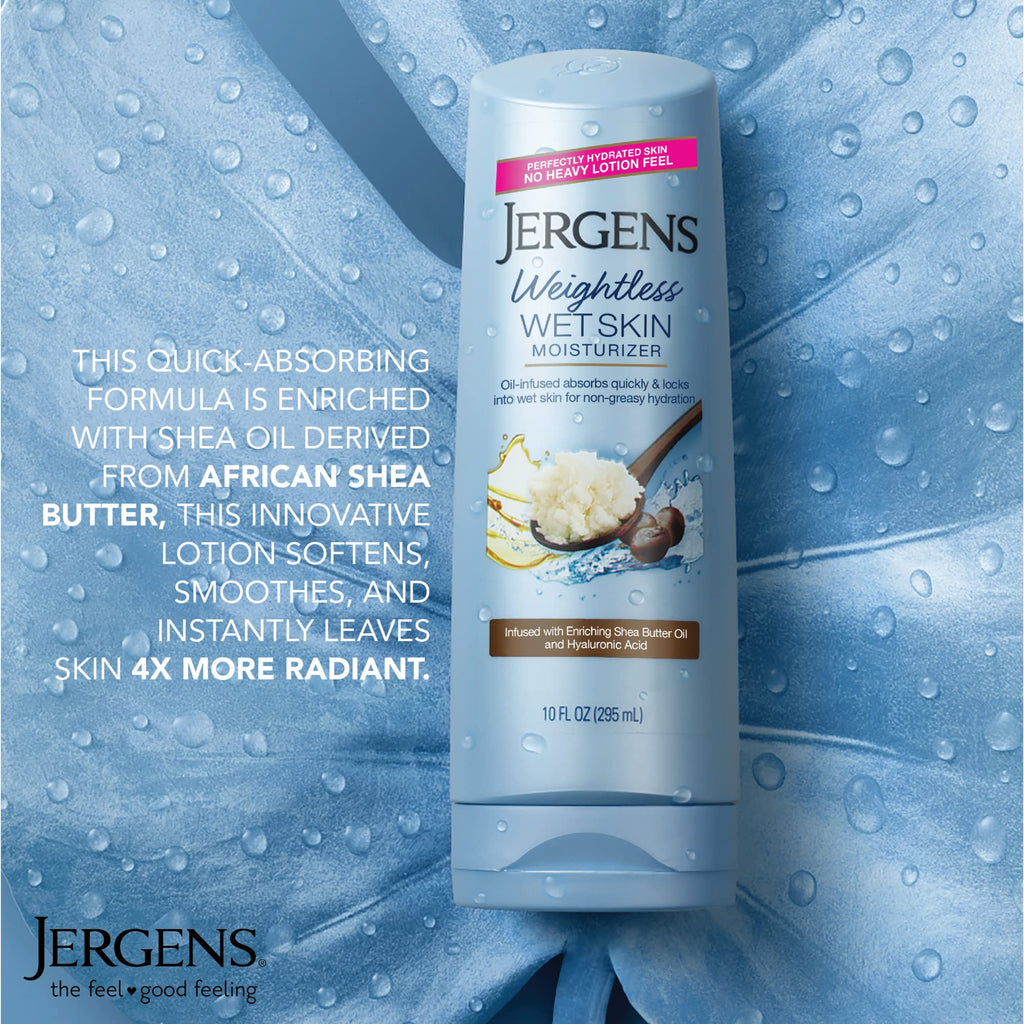 Jergens In Shower Lotion For Dry Skin, Wet Skin Moisturizer, 10 fl oz