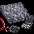 27PCS Press on Nail Boxes with 5M Nail Tape, Acrylic Fake Nail Storage Case