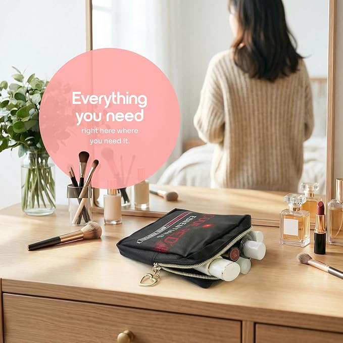 Primo Lines Period Bag – Compact Discreet Tampons & Pad Pouch with Waterproof Lining, Cute & Stylish Period Pouches