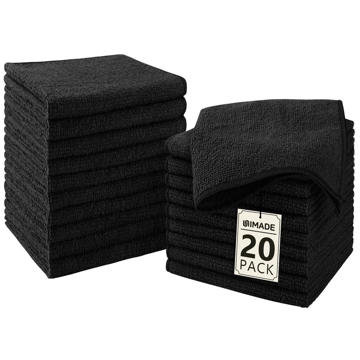 UNIMADE Washcloths 20 Pack Face Towels (12" x 12"), Highly Soft Wash Cloths