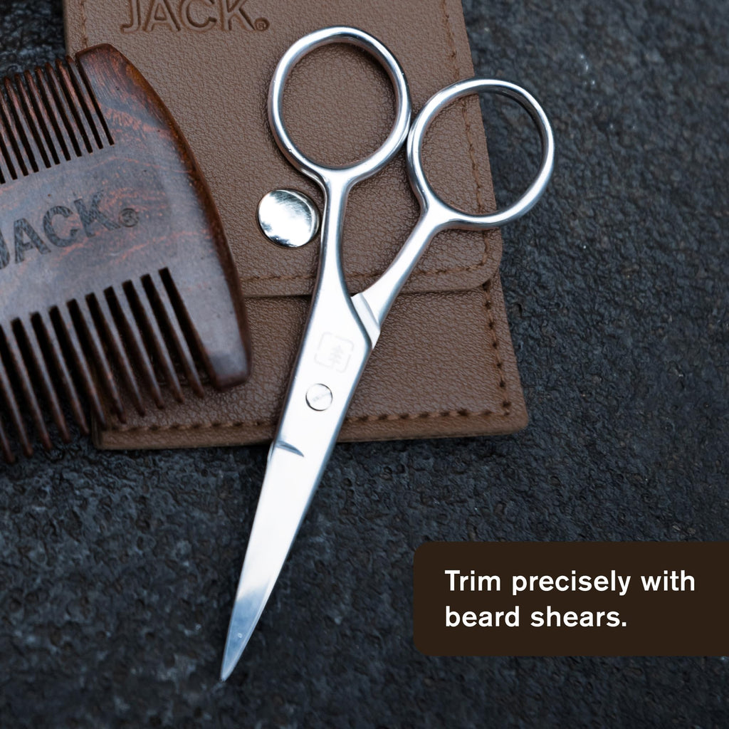 Every Man Jack Beard Grooming Tool Gift Kit for Men, 5 Pieces