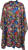 Pelocapa,Salon Cape for Women,Hair Cutting Cape with Snaps,Professional Large Barber Stylist Hairdresser Cape,Waterproof & Light Weight & Machine Washable- 63”× 56”(Flowers)