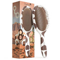 FRAMAR Cow Print Hair Brush Detangler, Detangling Hairbrush For Women, Wet Hair Brush For Girls, Wet Hairbrushes, Girls Hairbrush Detangler, Reduces Frizz - Cow Print