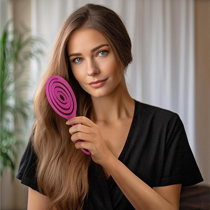 Ninabella Spiral Hairbrush - Detangle Hair Brush - For Brushing Wet or Blow Dry Hair - Detangler Vent Brush