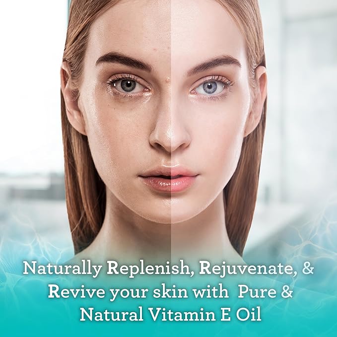 GuruNanda Pure & Natural Vitamin E Oil for Skin, Scars, Face, & Nails, 5,000 IU, With D-Alpha Tocopherol & MCT Oil to Help Enhance Absorption, Non-GMO & Vegan, 2 FlOz