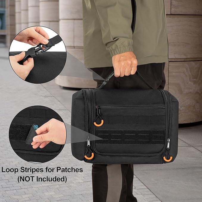 Prokva Tactical Toiletry Bag for Men, Large Hanging Dopp Kit Hygiene Bag