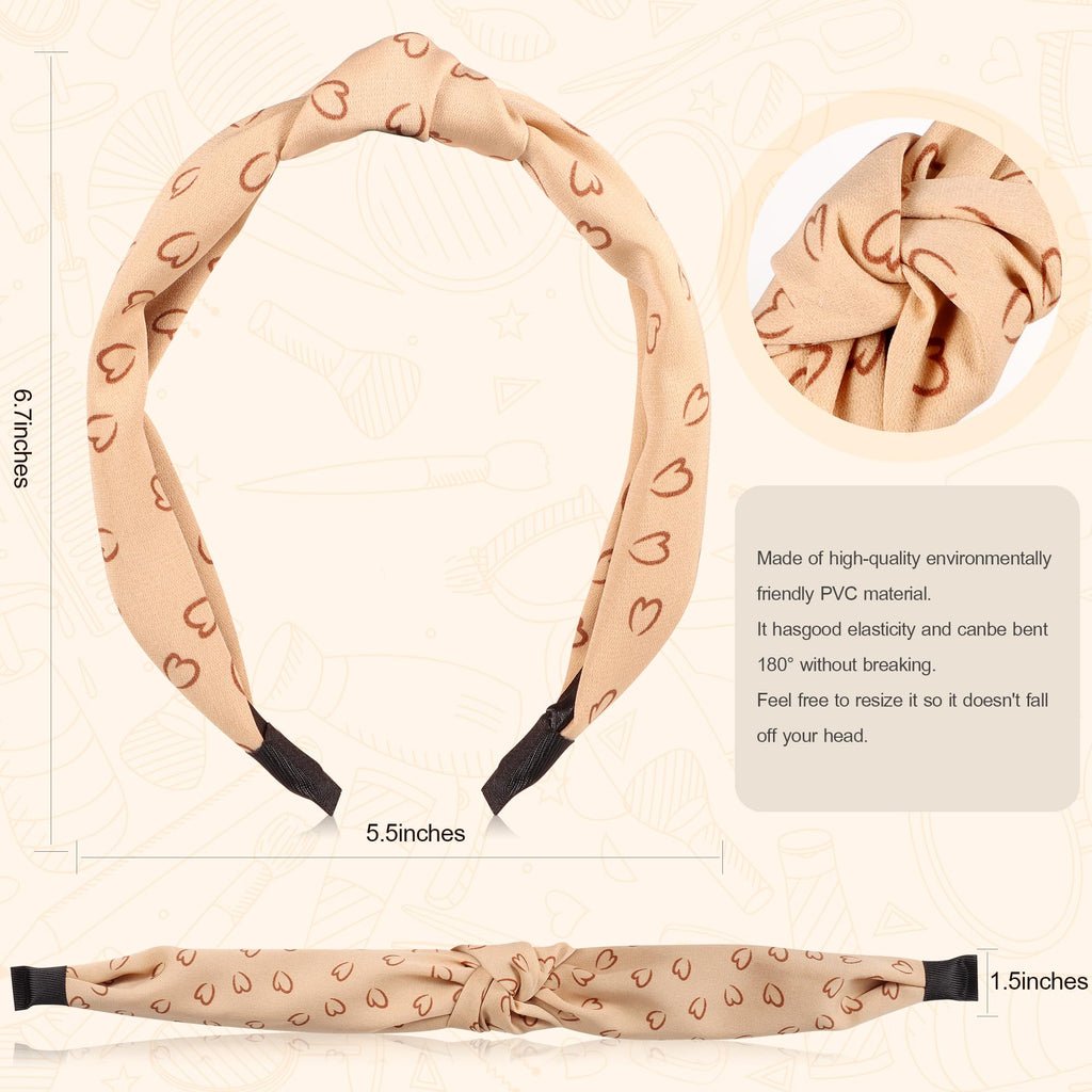 DiyJibb Headbands for Women Girls - 6PCS Stylish Top Knotted Headbands - Knotted Headband for Women - Head Bands Wide Hairband Hair Accessories