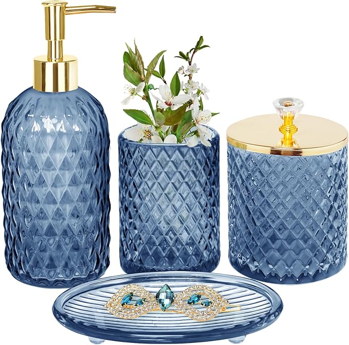 Haturi Glass Bathroom Accessories Set