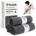 Yiclick Exfoliating Washcloth Towel- Exfoliating Body Scrubber Exfoliator, Back Scrubber for Shower Bath, Exfoliate Rags Wash Cloths, Loofah Lufa Sponge, Body Scrub & Exfoliation Women Men
