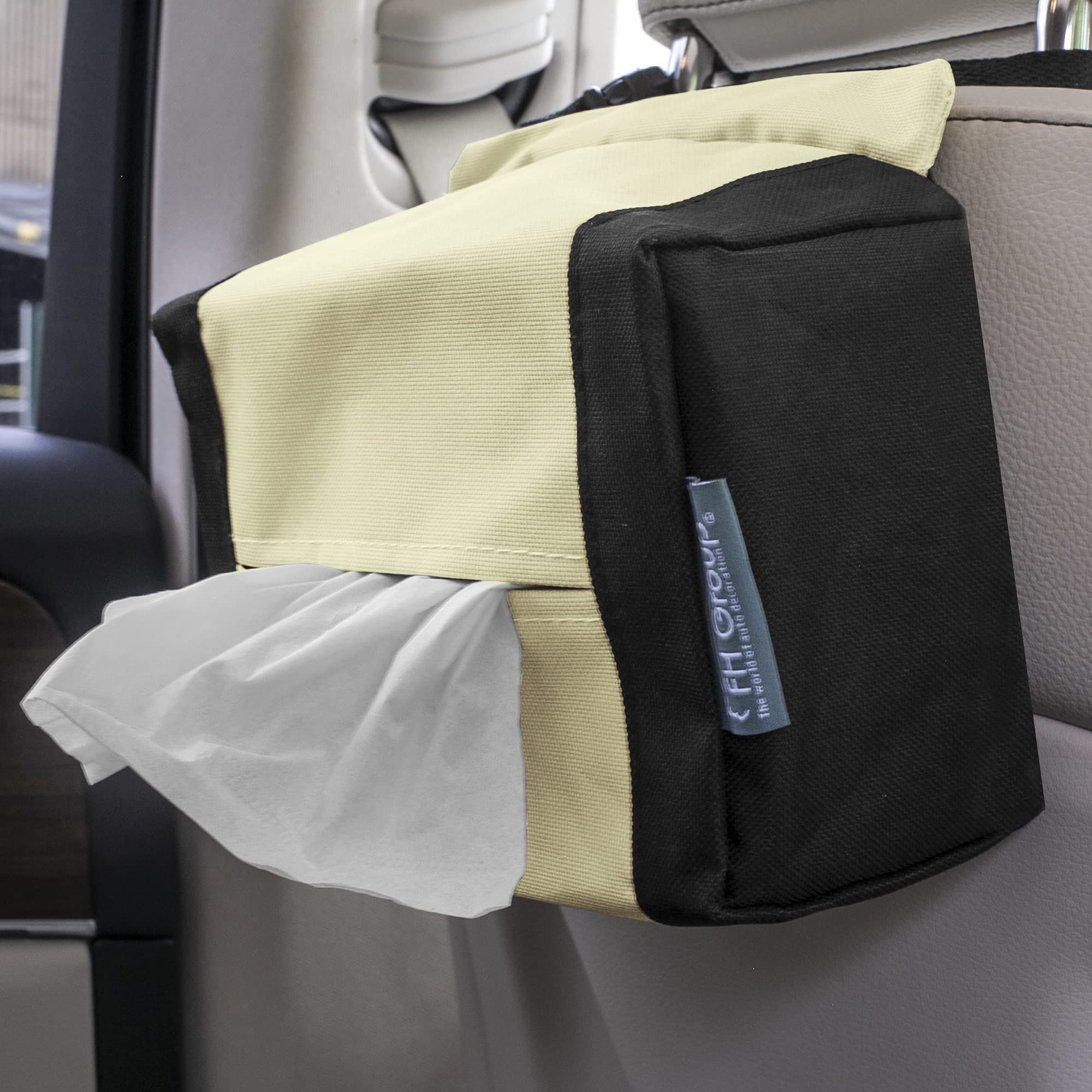 FH Group E-Z Travel™ Napkin Tissue Dispenser Holder Fits Most Cars, SUVs, Trucks, and Vans Beige