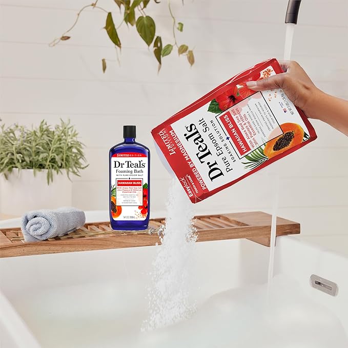 Dr Teal's Epsom Salt Magnesium Soak, Limited Edition Hawaiian Bliss, 3 lbs