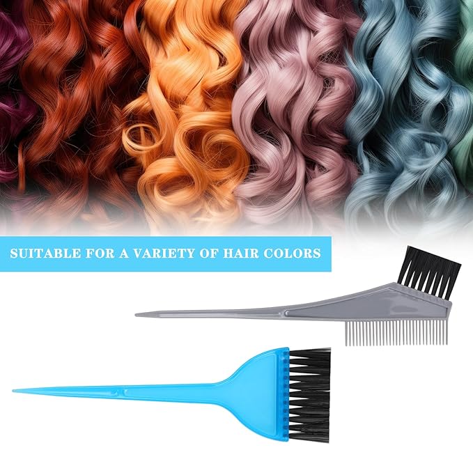 Acooruiteng Hair Dye Brush Professional Hair Color Brush Soft Dye Brush Reusable Hair Coloring Brush Durable Hair Color Brushes for Students Women Salon Use Home DIY Dyeing(2 Pcs)
