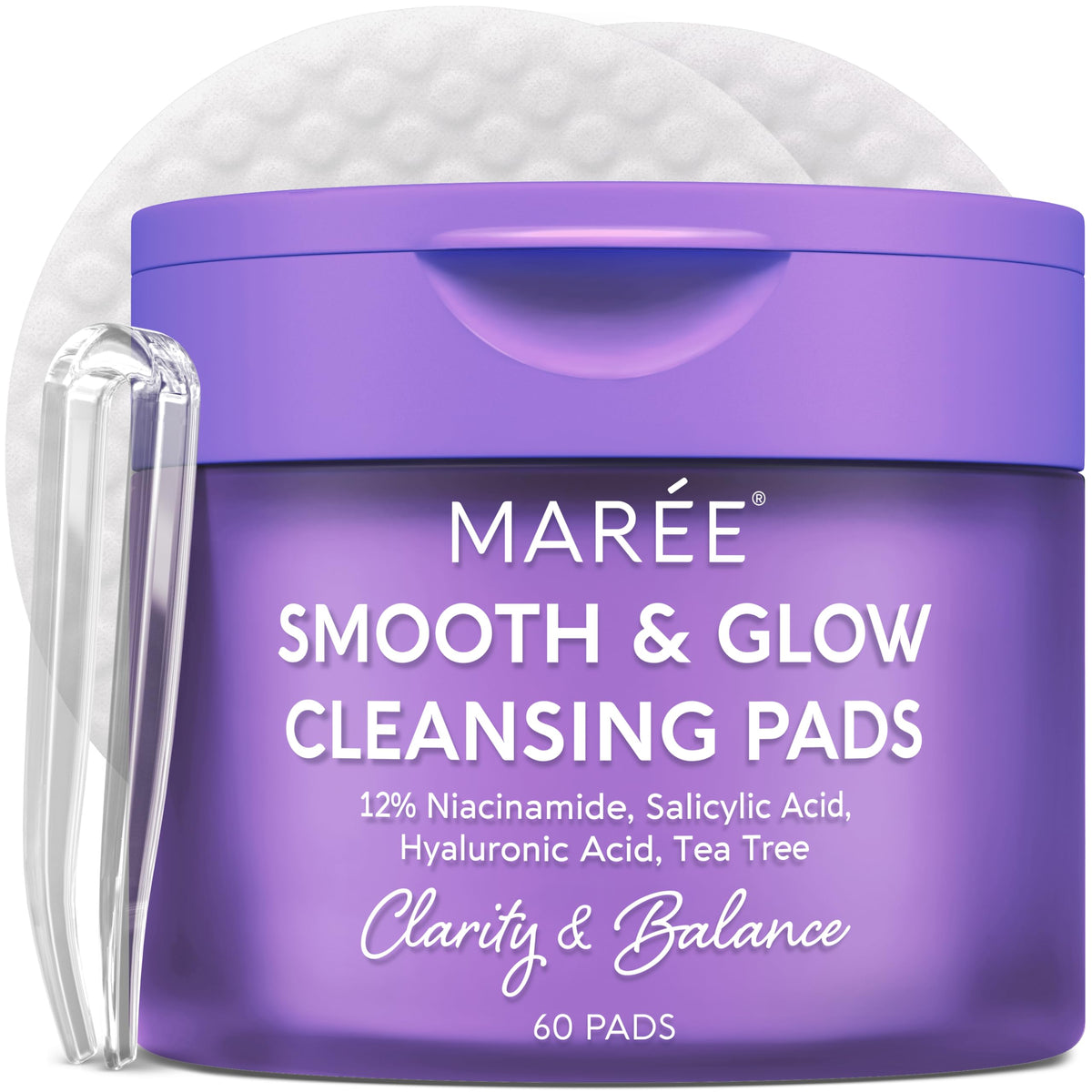 MAREE Glycolic Acid Toner Pads - Face Pads for Exfoliating M PACK 80 Ct