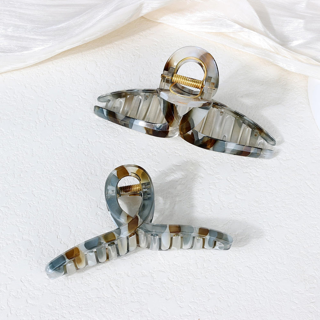 Large Butterfly Hair Claw Clips with Long Thick Hair Big 5.1" Ripple Clips Hair Accessories for Women Girls Gifts 2 Pcs