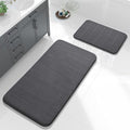 Yimobra Large Bath Mat Set 2 Piece- Super Soft Absorbent Quick Dry Memory Foam Bathroom Rugs, Machine Washable Non Slip Floor Carpet for Tub Shower & Double Vanity (17x24 & 44x24, Dark Gray)