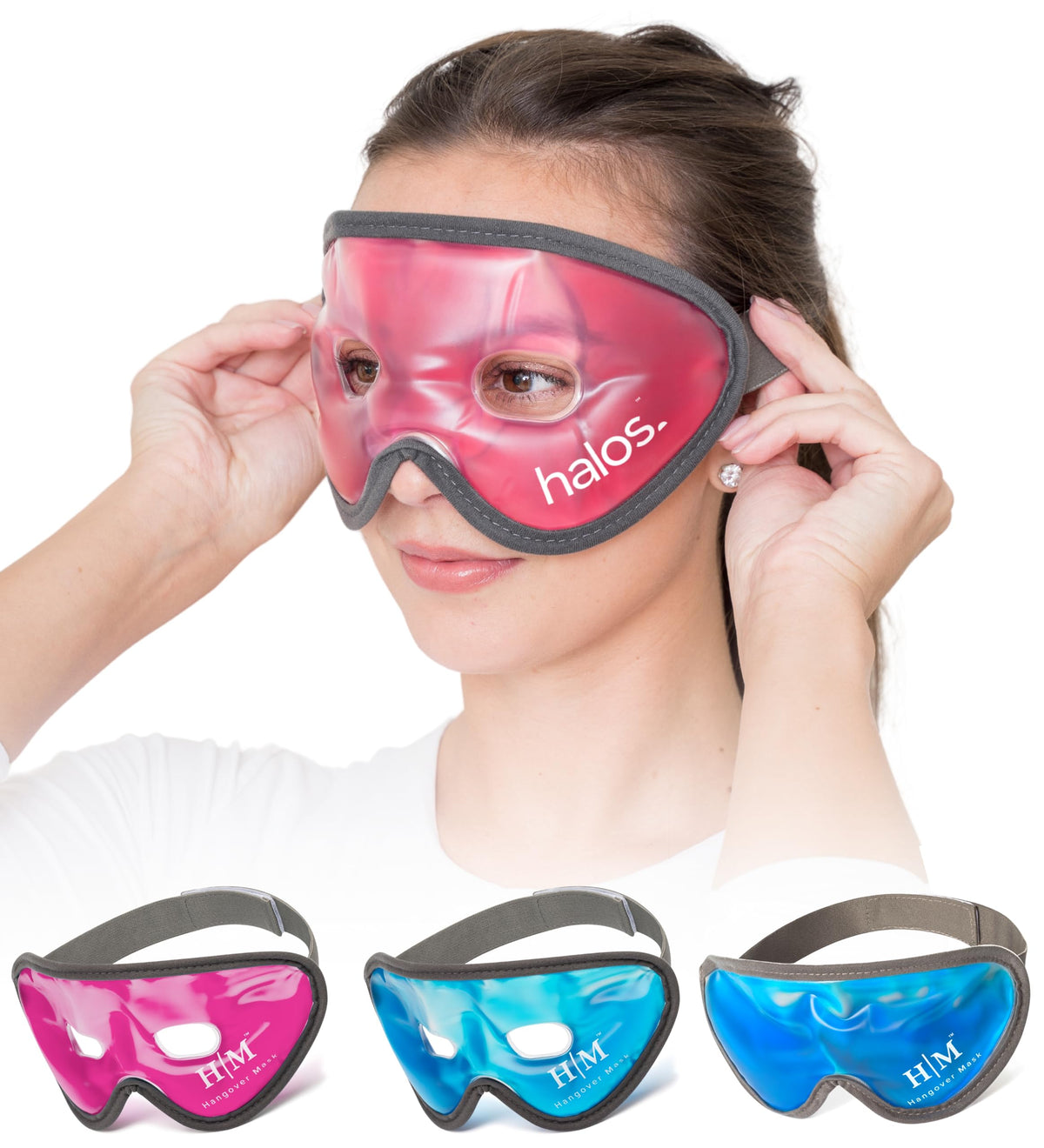 MyHalos Cooling Gel Eye Mask, Cold Ice Pack for Puffy Eyes & Dark Circles