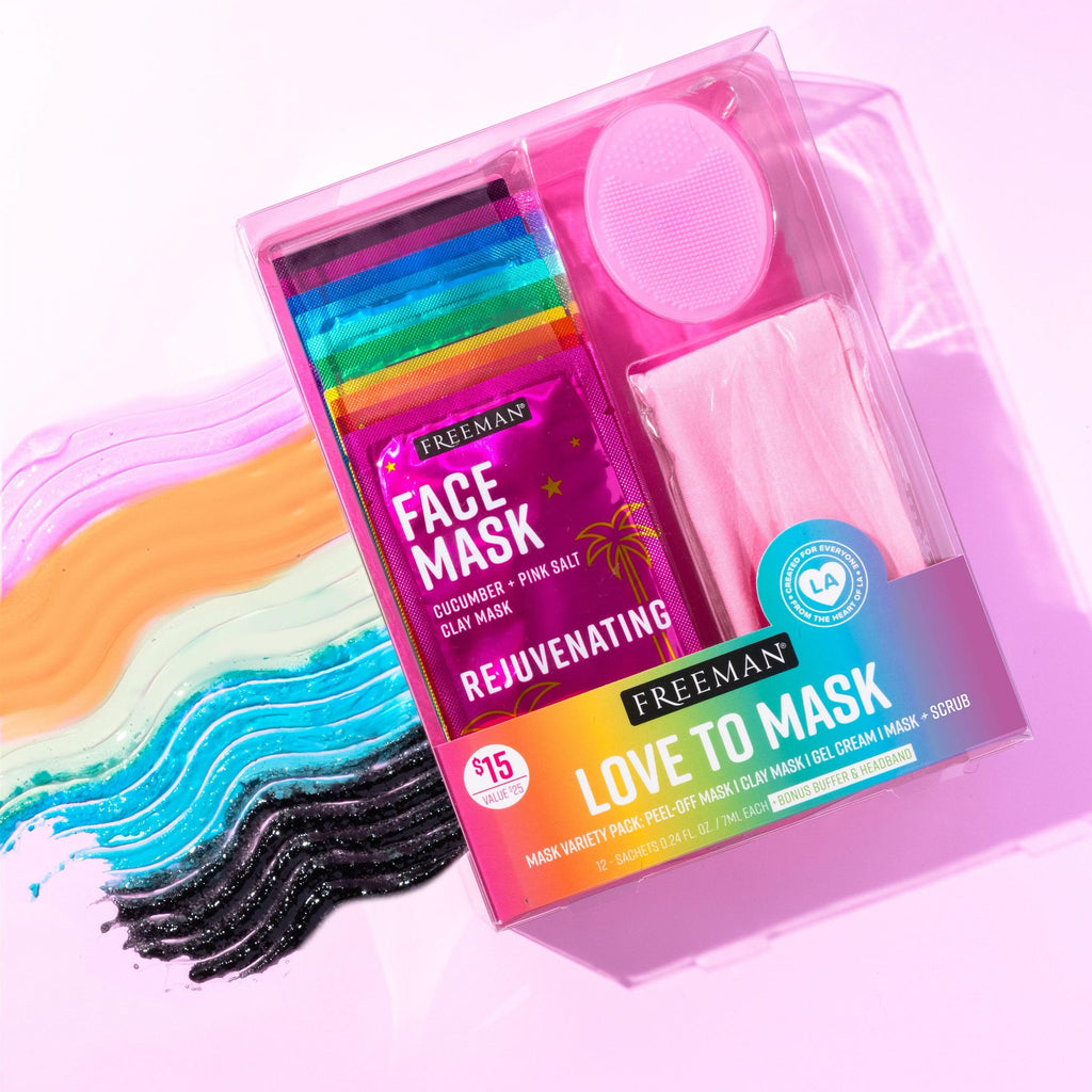 Freeman 14 Piece Love To Mask Variety Pack, Face Masks