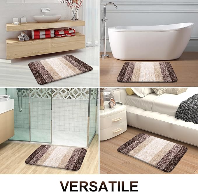 OLANLY Microfiber Bathroom Rugs Sets 3 Piece, 36"x24"+24"x16"+24"x20"