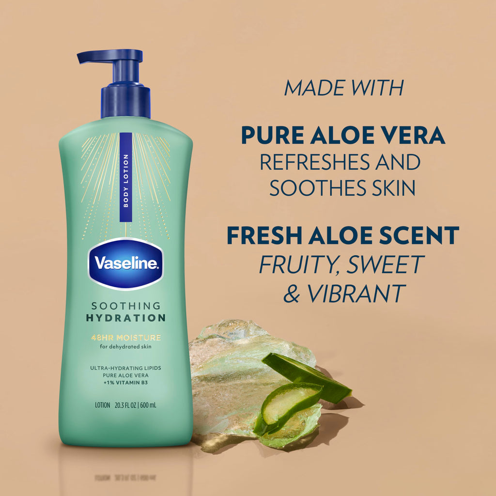 Vaseline Soothing Hydration Body Lotion with Aloe Vera Extract 20.3oz 3ct