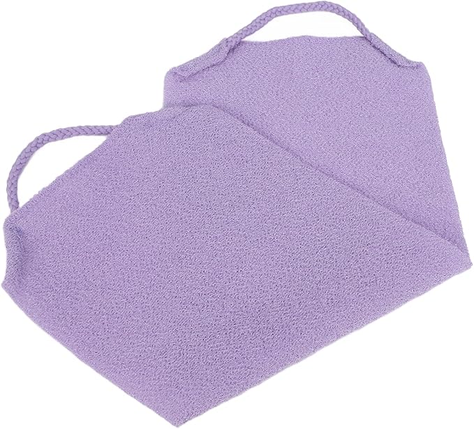 Back Scrubber, Exfoliating Body Scrubbers Portable Scrubber Straps Cleansing Massage Strap Wash Cloth for Shower Back Washer Exfoliating Washcloth Strap with Handles for Family Members