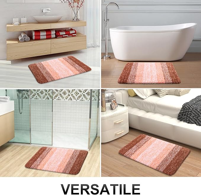 OLANLY Microfiber Bathroom Rugs Sets 3 Piece, 47"x20"+24"x16"+24"x20"