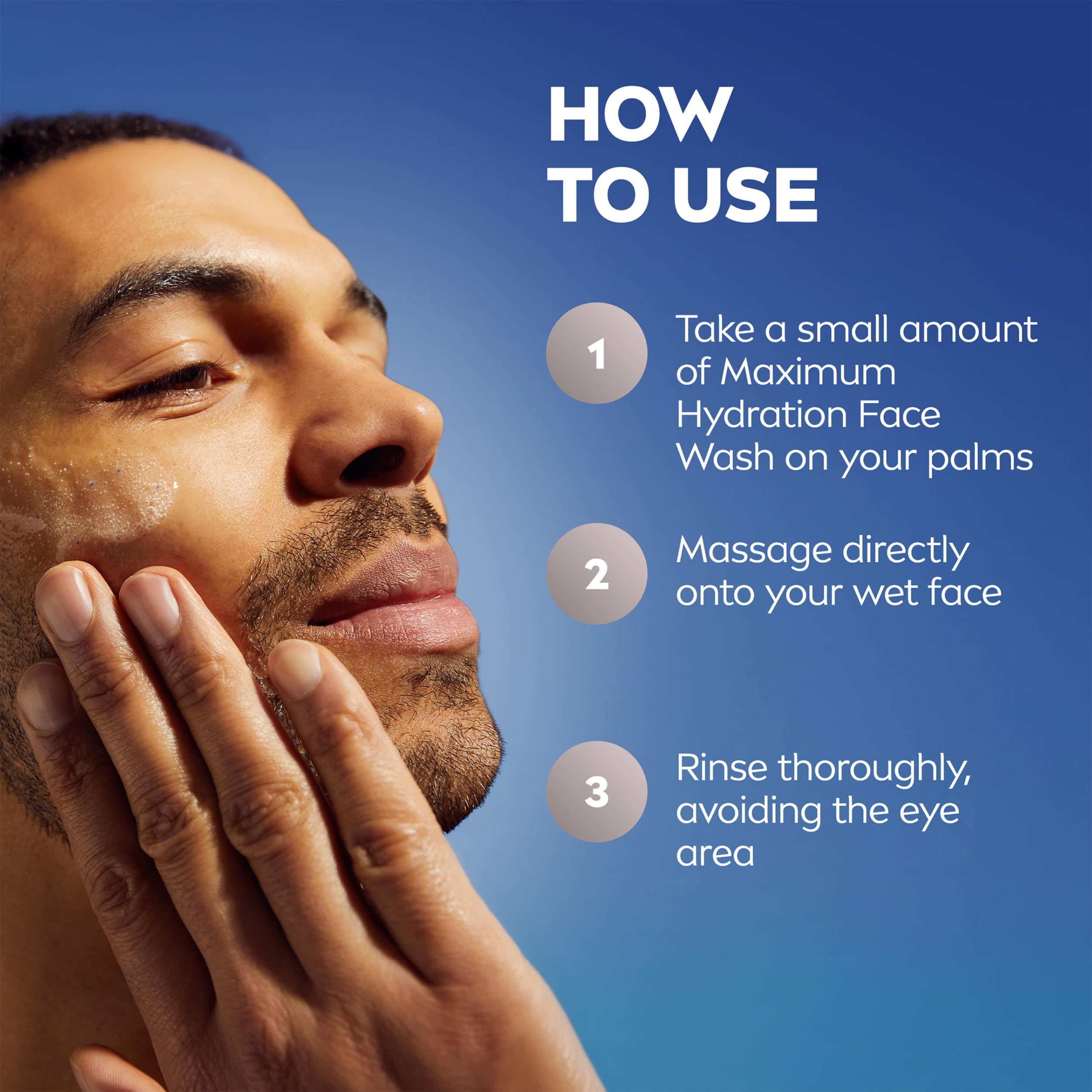NIVEA MEN Maximum Hydration Face Wash, Face Wash with Provitamin B5 and Aloe Vera, Refreshes and Cleanses without Drying, 5 Fl Oz Tube