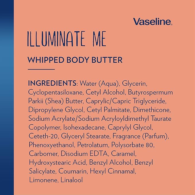 Vaseline Illuminate Me Body Butter & Oil - Shimmering Body Bronzer, Hydrating Whipped Organic Shea Butter with 24-Hour Moisture for Melanin-Rich Skin, Radiant Glow Oil (2 Piece Set)