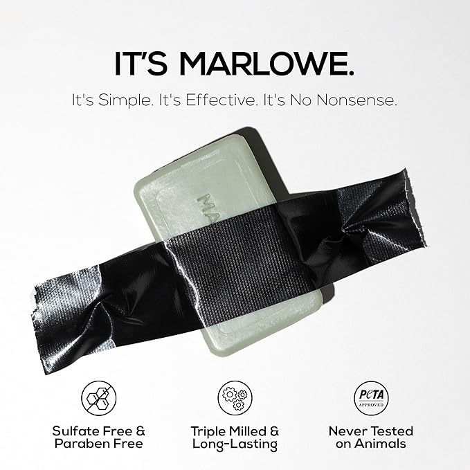 MARLOWE. Lightly Exfoliating Cleansing Soap Bar, Sage + Fir 7 oz