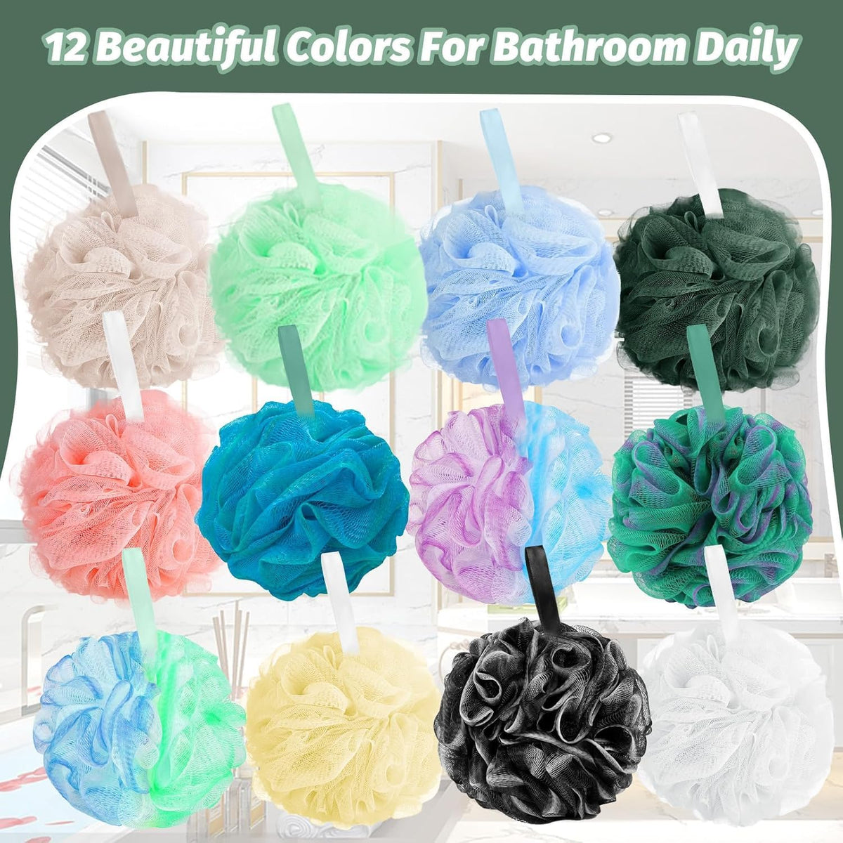 Amazerbst loofah,6 Pack Shower loofah loofah Sponge,Bath Sponge Body Scrubber for Women and Men