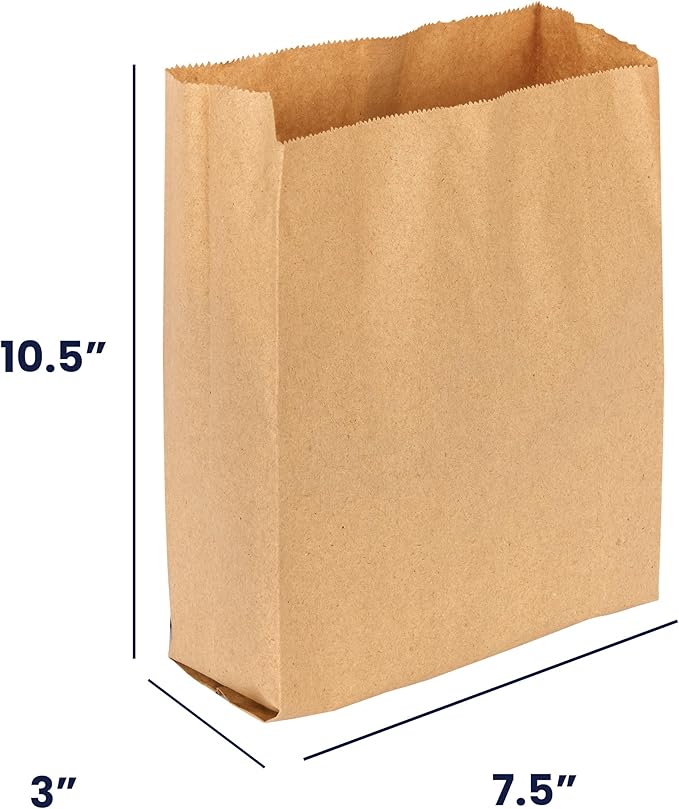 Hospeco - GID-HOSKL-260 KL Waxed Kraft Feminine Hygiene Liner Bag with Gusset ,10.25” x 7.5” x 3.5”,(Case of 500)