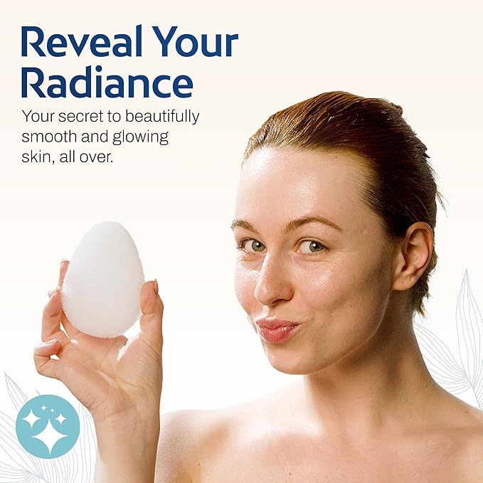 HartFelt 8ct Tear Drop Face Scrubber for Women | Reusable Facial Sponges for Daily Cleansing | Facial Exfoliating Pads for Removing Dead Skin, Dirt & Makeup | Made in USA | Regular - White